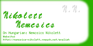 nikolett nemcsics business card